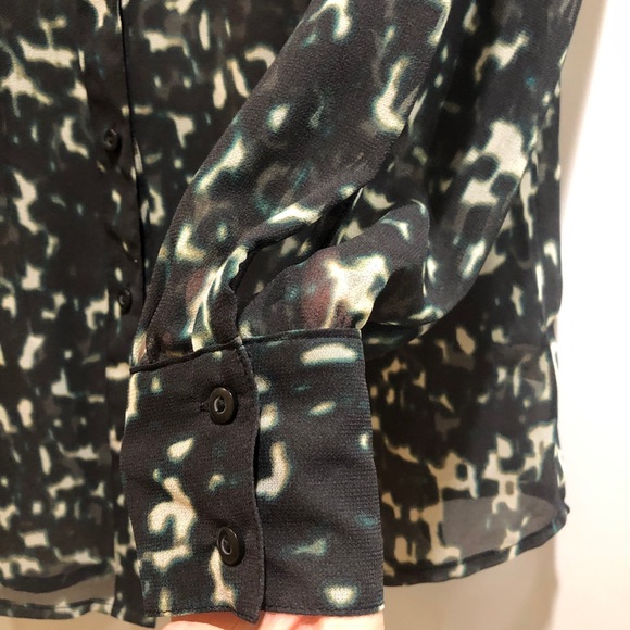 GAP SHEER CAMOUFLAGE PRINT BLOUSE - Picture 6 of 13